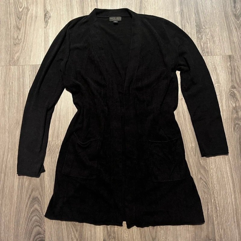 Barefoot Dreams CozyChic Ultra Lite Long Cardigan Black Small